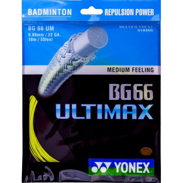 Yonex Yonex BG 66 ULTIMAX Кордаж за бадминтон ракета, жълто, размер