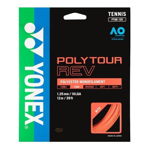 Yonex Yonex POLY TOUR REV Тенис кордаж, оранжево, размер