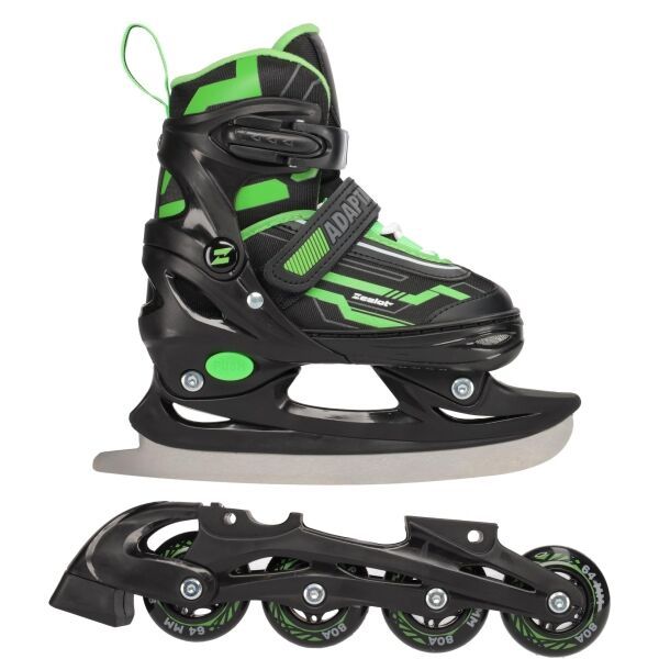 Zealot Zealot ADAPTA 2IN1 Детски in-line ролери и кънки за лед 2в1, черно, размер
