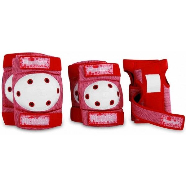 Zealot Zealot FLOWER Детски комплект протектори за ролери, червено, размер