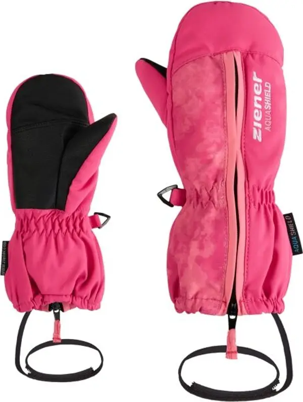 Ziener Ziener LANGELO-Z AS MINIS Момичешки ски ръкавици тип лапа, розово, размер