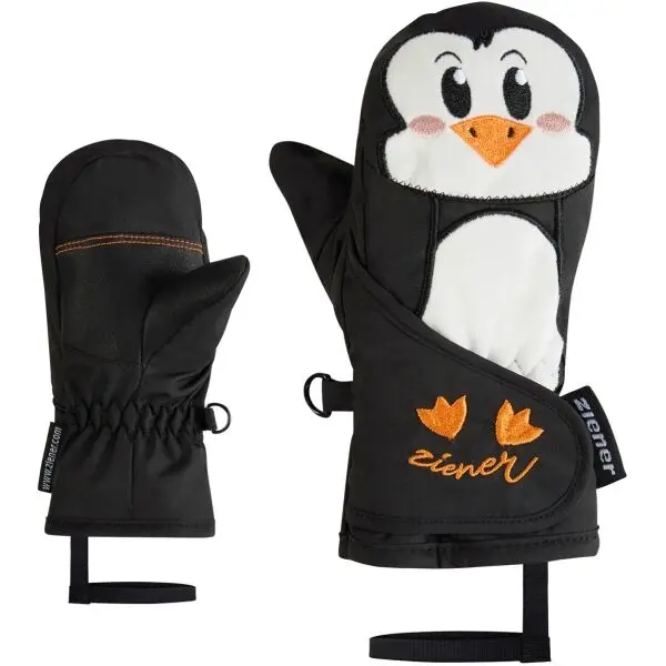 Ziener Ziener LANIMALO-Z MINIS Детски ски ръкавици тип лапа, черно, размер