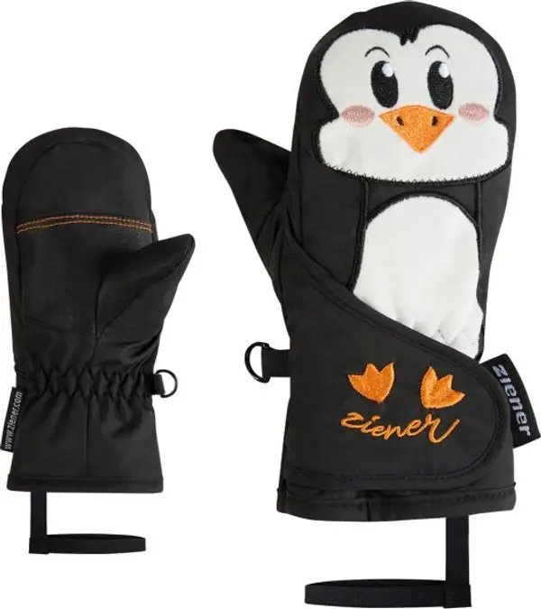 Ziener Ziener LANIMALO-Z MINIS Детски ски ръкавици тип лапа, черно, размер