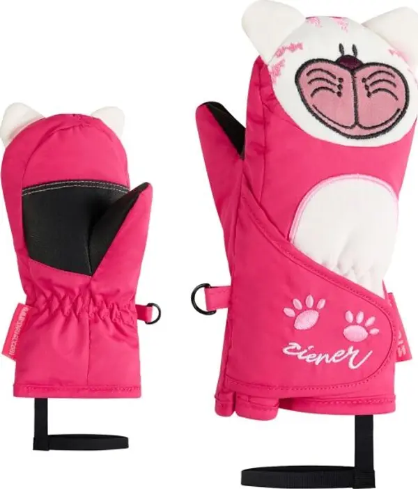 Ziener Ziener LANIMALO-Z MINIS Детски ски ръкавици тип лапа, розово, размер