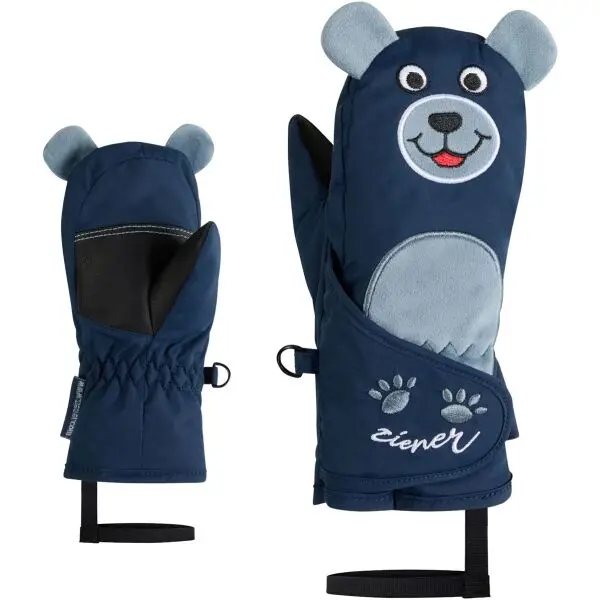 Ziener Ziener LANIMALO-Z MINIS Детски ски ръкавици тип лапа, тъмносин, размер