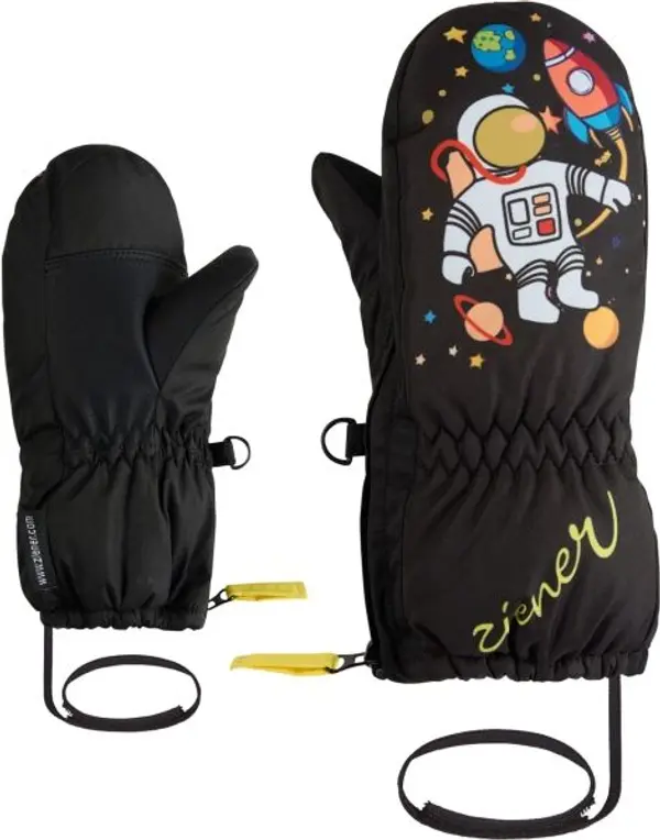 Ziener Ziener LEPRINT-Z AS MINIS Детски ски ръкавици тип лапа, черно, размер