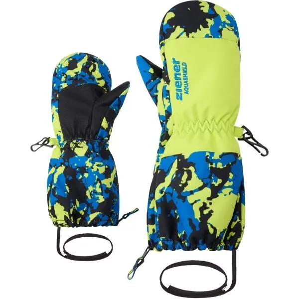Ziener Ziener LEVI-Z AS MINIS Детски ски ръкавици тип лапа, зелено, размер