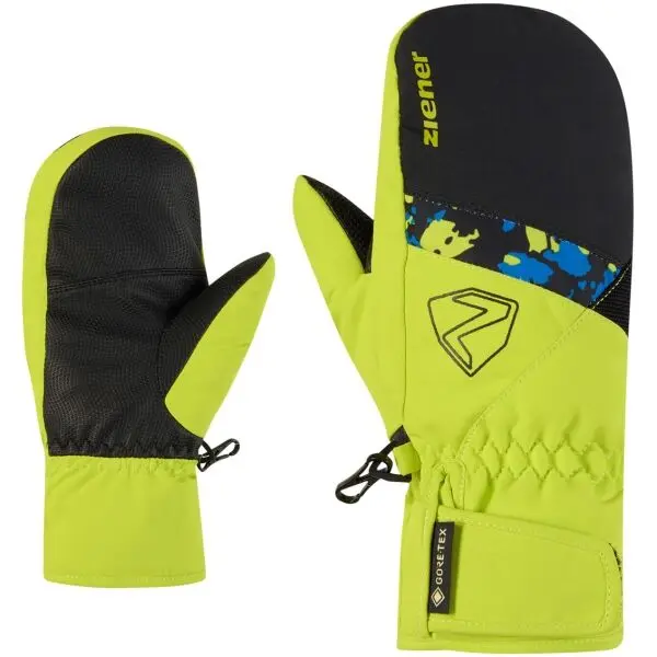 Ziener Ziener LEVIN-Z GTX MITTEN JUNIOR Детски ски ръкавици тип лапа, зелено, размер