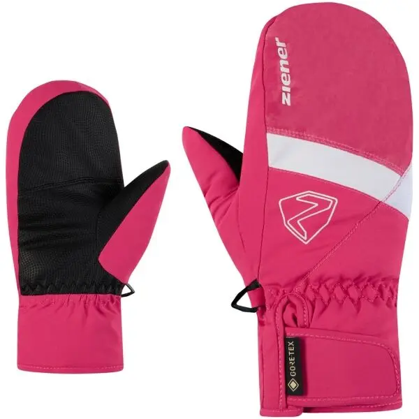 Ziener Ziener LEVIN-Z GTX MITTEN JUNIOR Момичешки ски ръкавици тип лапа, розово, размер