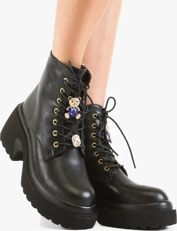 Carolie Боти Bearr Черни