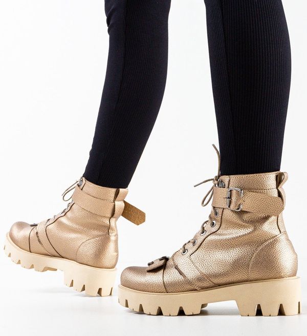 Exist Shoes Боти Bibuz Златни