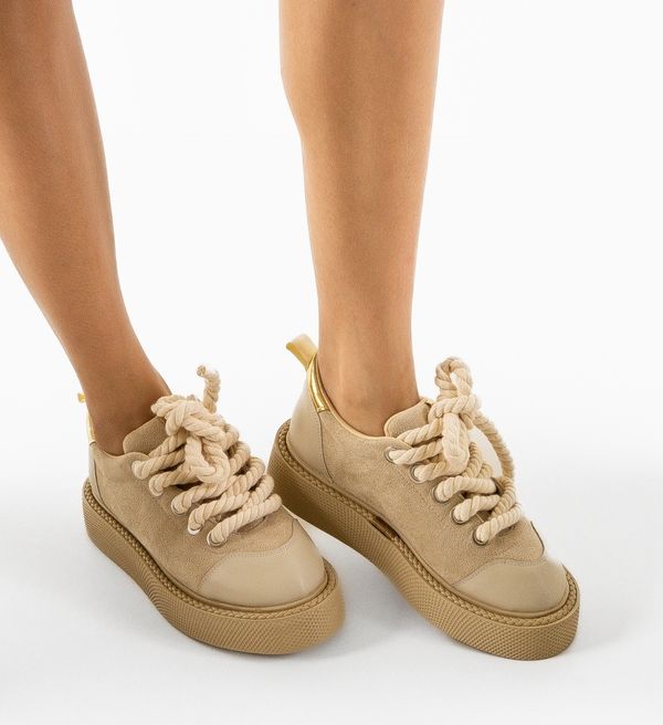 Wow Shoes Ежедневни Lamesytt Бежов