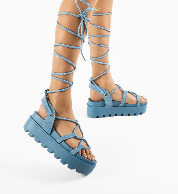 Wow Shoes Платформи Nicoru Сини