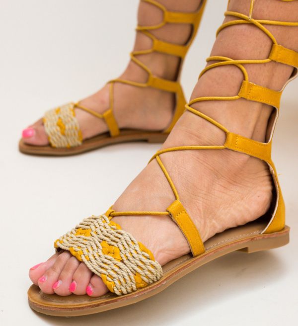 Samy Сандали Adyan Жълти