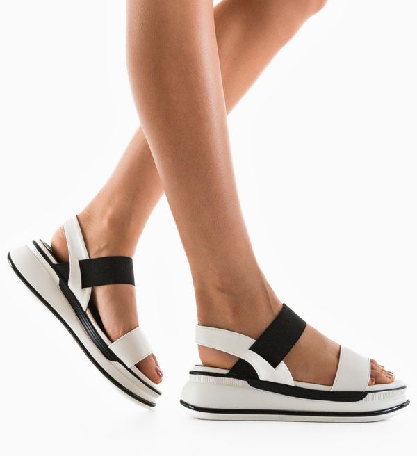 Mei Сандали Bourg Бели