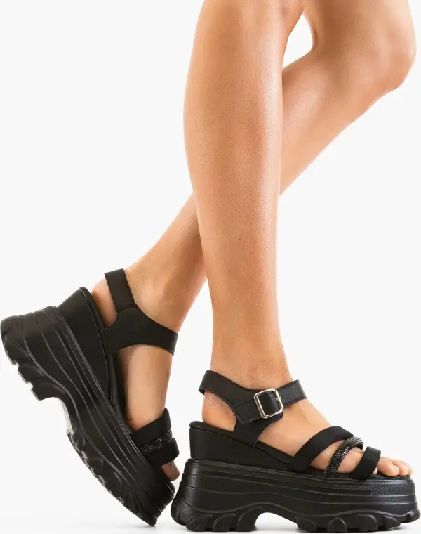 Mei Сандали Bremio Черни