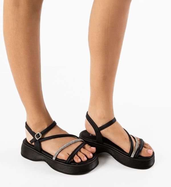 Mei Сандали Fasando Черни