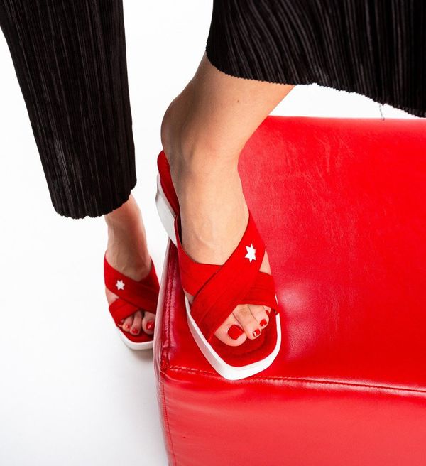 Mei Сандали Larice Червени