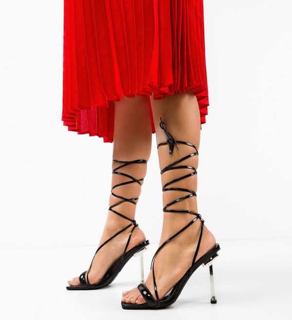 Ali Сандали на ток Abbondio Черни