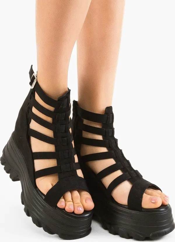 Mei Сандали на ток Aisyah Черни