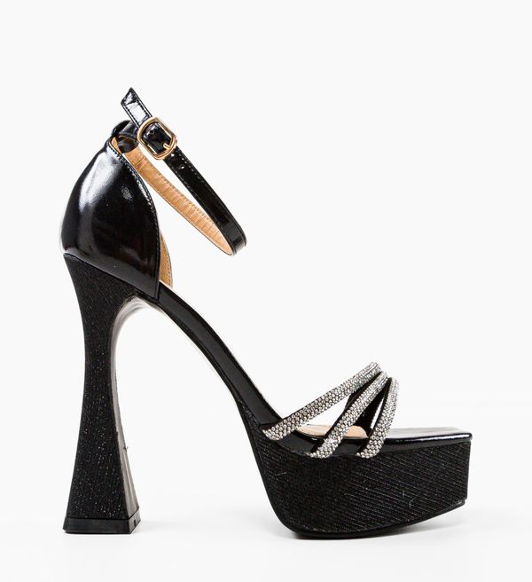 Ali Сандали на ток Alicia Черни