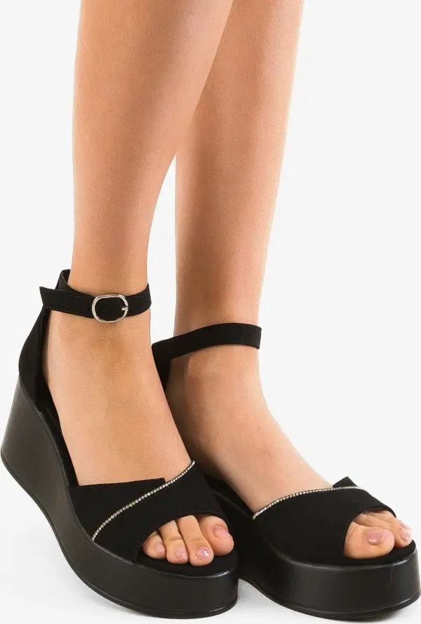 Mei Сандали на ток Amaka Черни