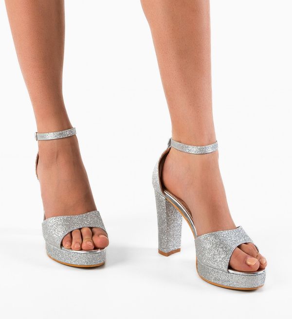 Ali Сандали на ток Aoife Сребърни