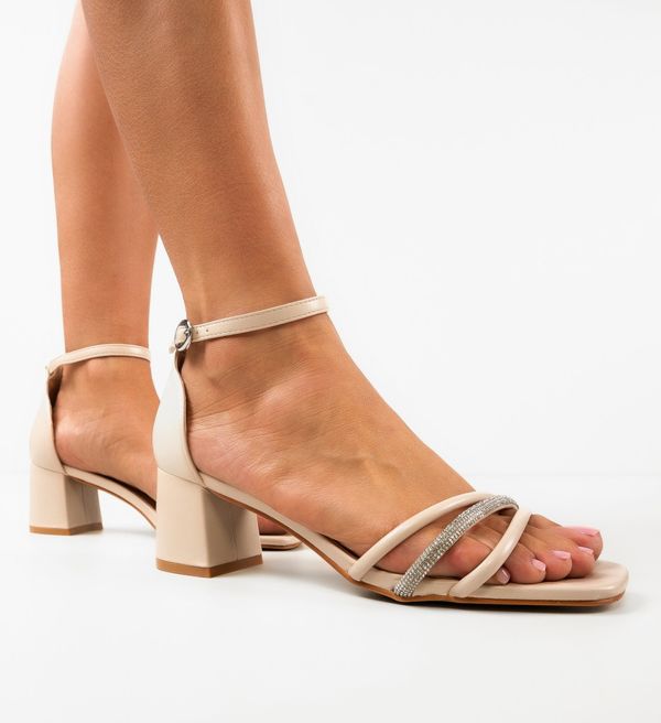 QING Сандали на ток Apollo Бежов