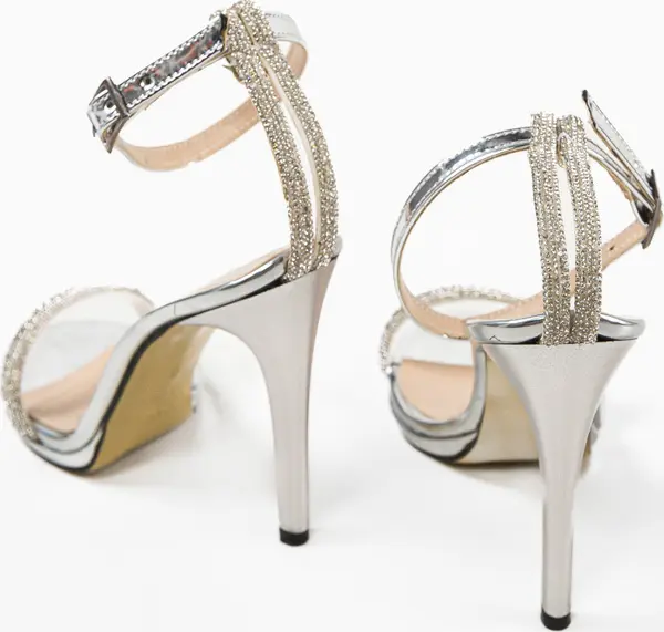 Wow Shoes Сандали на ток Arukam Сребърни