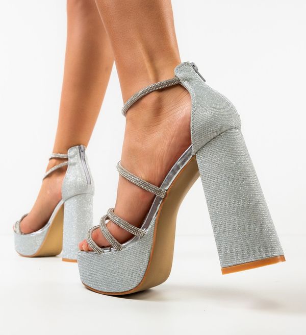 Ali Сандали на ток Asenneth Сребърни