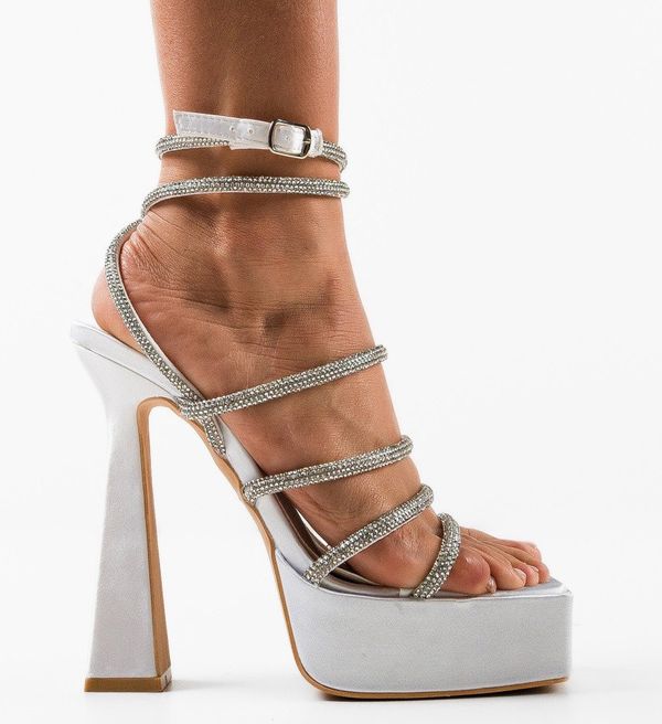 Ali Сандали на ток Ashleigh Бели