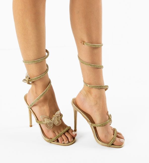 Ali Сандали на ток Ayton Златни