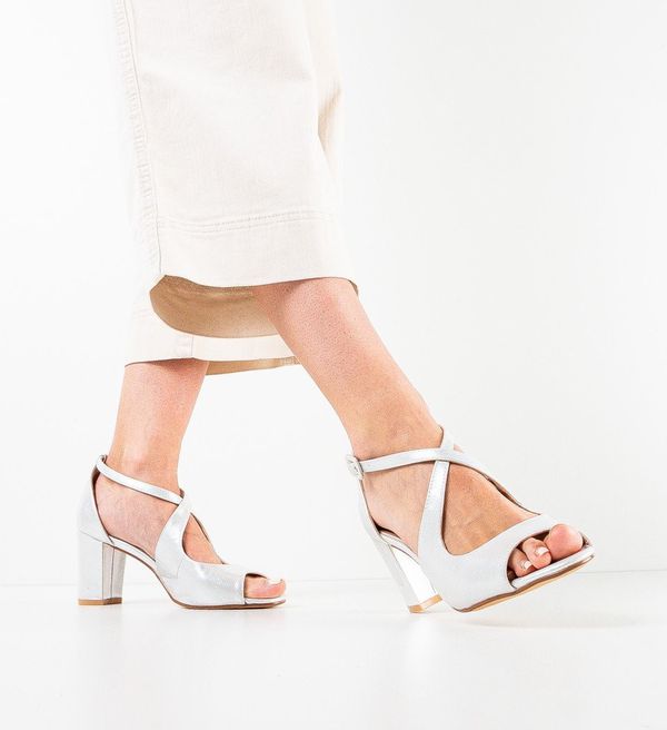 Mei Сандали на ток Bamonos Сребърни