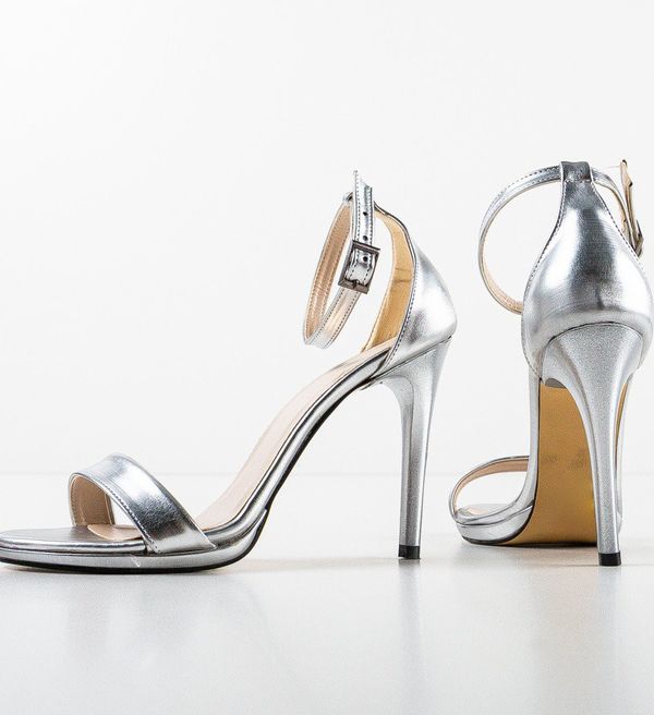 Wow Shoes Сандали на ток Bampir Сребърни