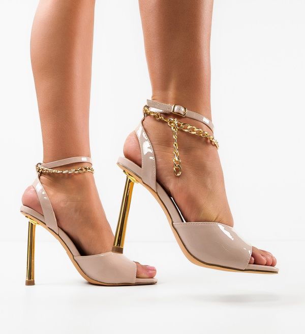 Mei Сандали на ток Bangui Бежов