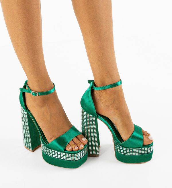 Mei Сандали на ток Bersomna Зелени