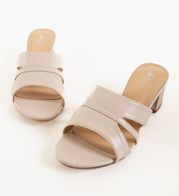 Mei Сандали на ток Bishamon Бежов