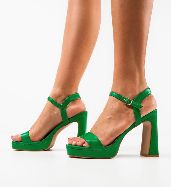 Ali Сандали на ток Blythe Зелени