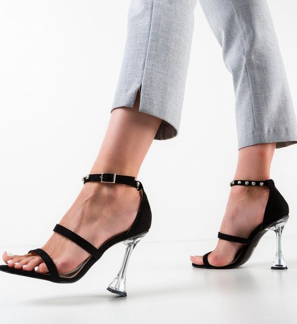 Exist Shoes Сандали на ток Bonda Черни