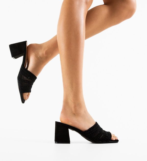 Mei Сандали на ток Borsalino Черни