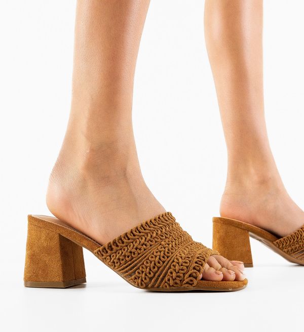 Mei Сандали на ток Borsalino Кафяв