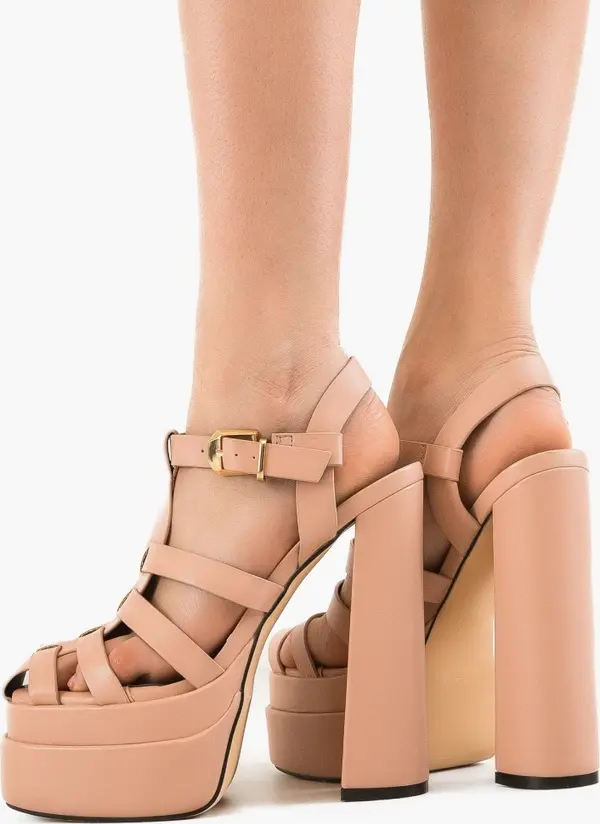 Ali Сандали на ток Brett Розов