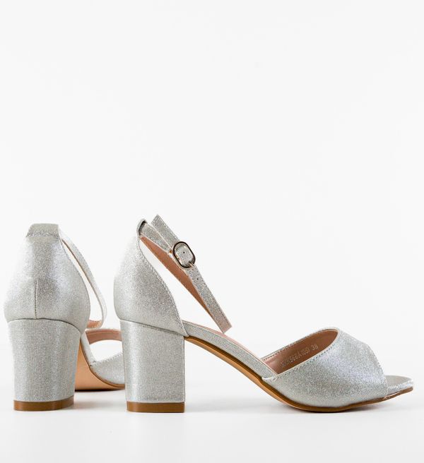 Mei Сандали на ток Bride Сребърни