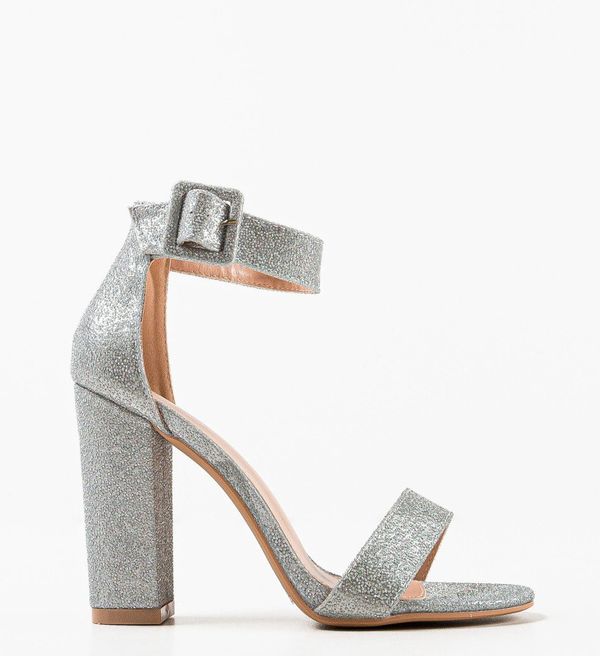 Mei Сандали на ток Bruno Сребърни