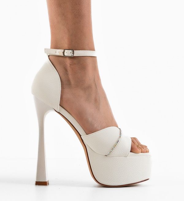 Mei Сандали на ток Caribou Бели