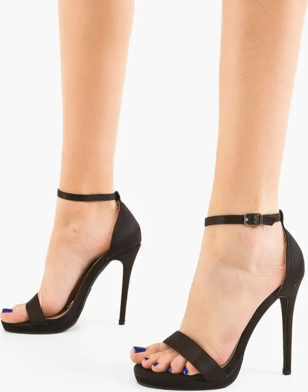 Ali Сандали на ток Cassie Черни