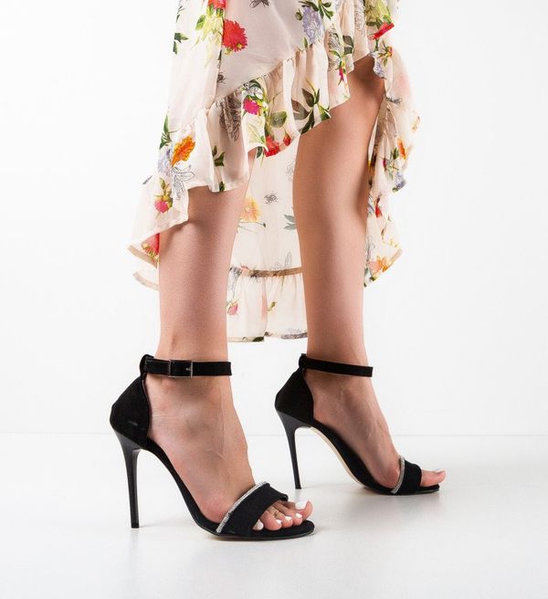 Wow Shoes Сандали на ток Cassius 3 Черни