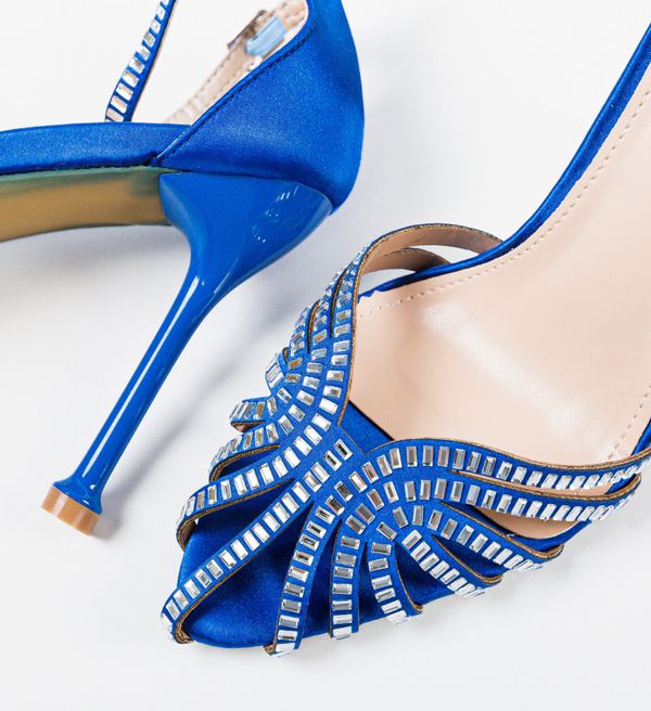 Ali Сандали на ток Castellano Сини