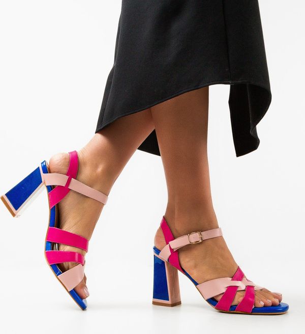 Ali Сандали на ток Demoph Цветен