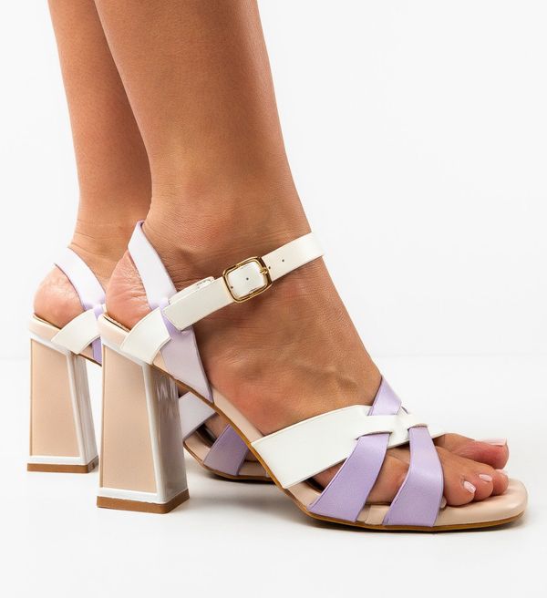 Ali Сандали на ток Demoph Лилав